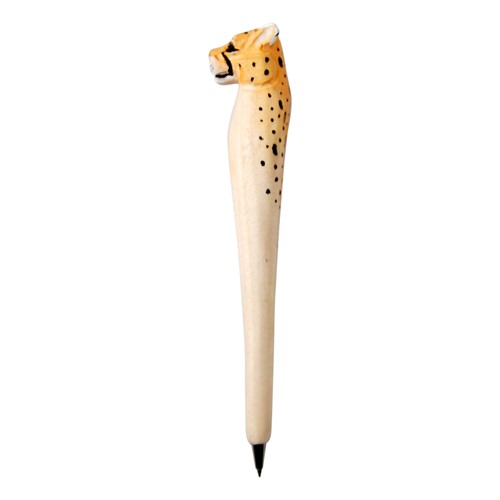 One Of A Kind Cheetah Hand Carved Wood Pens