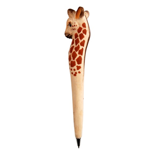 One Of A Kind Giraffe Hand Carved Wood Pens