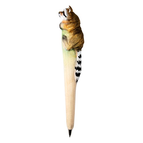 One Of A Kind Raccoon Hand Carved Wood Pens