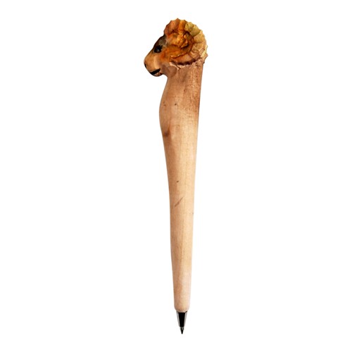 One Of A Kind Ram Hand Carved Wood Pens