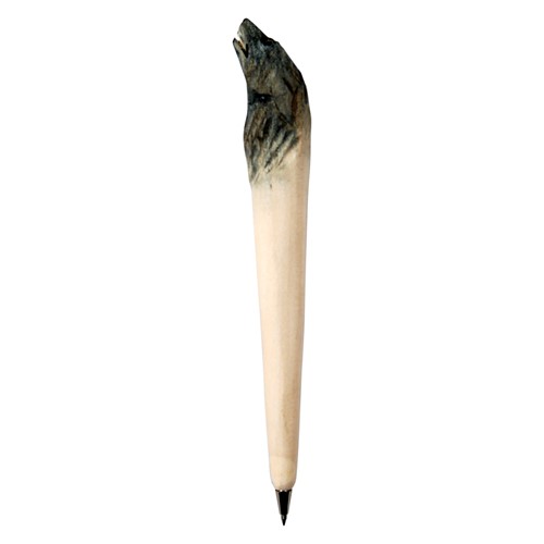 One Of A Kind Wolf Hand Carved Wood Pens
