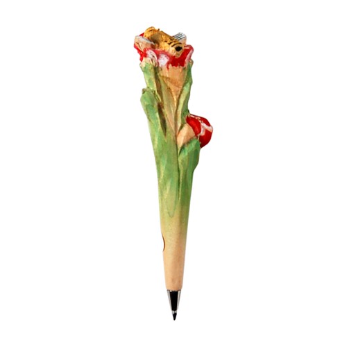 One Of A Kind Bee on Flower Hand Carved Wood Pens