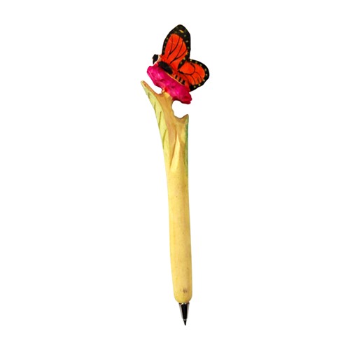 One Of A Kind Monarch Butterfly Hand Carved Wood Pens