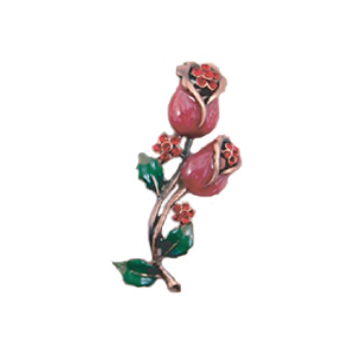 Red Roses Brooch