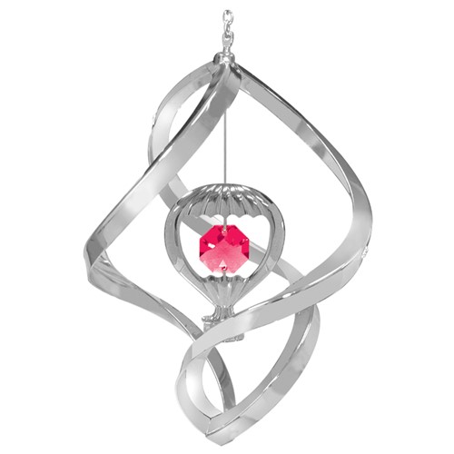 Chrome Plated Hot Air Balloon Ornament w/ Swarovski Crystal | Mascot USA