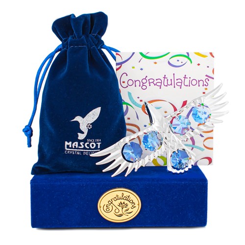 Graduation Gift Box w/ Chrome Eagle Figurine and Congratulations Card