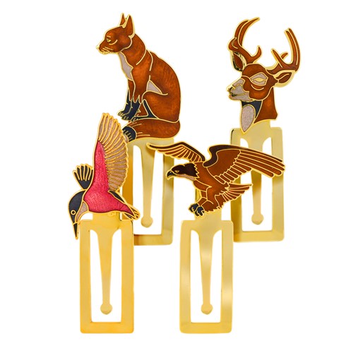 Assorted Birds Wildlife Metal Bookmark (Set of 4)