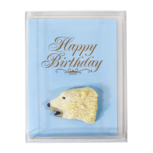 Single Card Birthday Gift Box w/ Polar Bear Magnet, Happy Birthday Card, and Envelope
