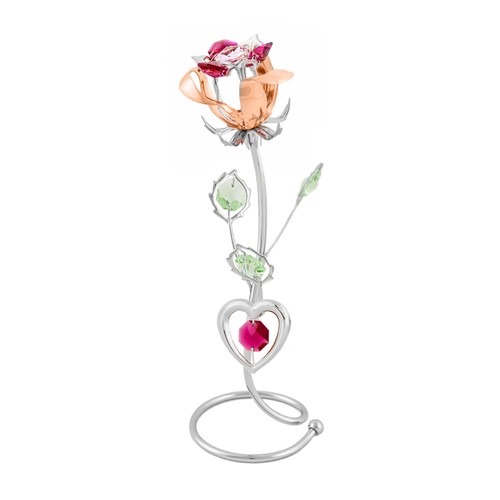 24k Gold Plated Rose Bud S-shaped Stand w/ Swarovski | Mascot USA