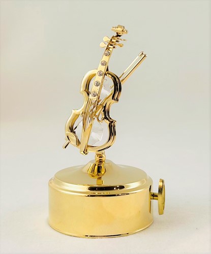 24K GOLD PLATED VIOLIN MUSIC BOX