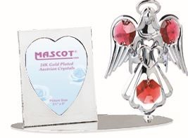 CHROME PLATED ANGEL PICTURE FRAME W/SWAROVSKI ELEMENT
