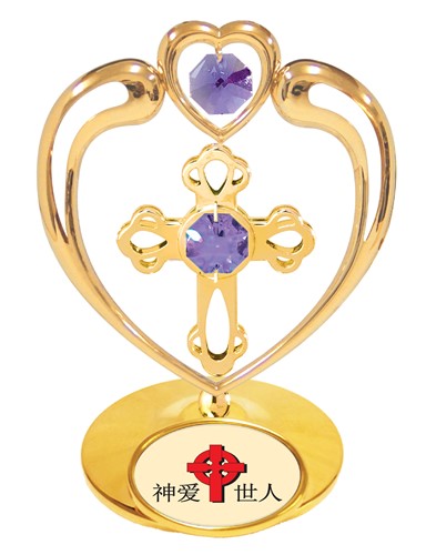 Gold Plated Angel/ DOVE Tabletop Free Standing w/Swarovski Crystal | Mascot USA