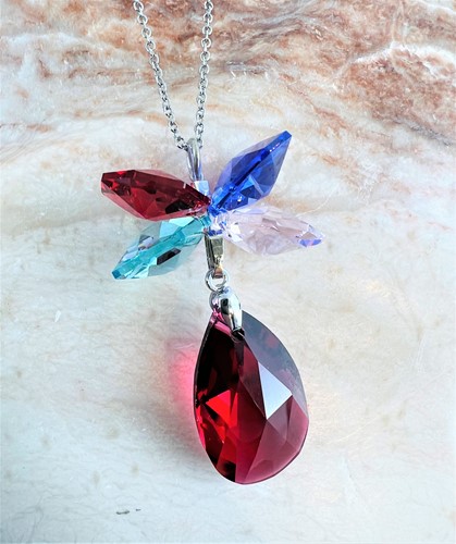 January Birthstone Swarovski Crystal Heart Pendant Necklace with Gift Box
