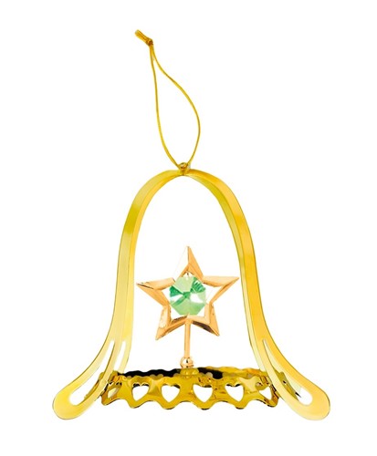 24K Gold Plated Cross In Tree Ornament W/Swarovski | Mascot USA