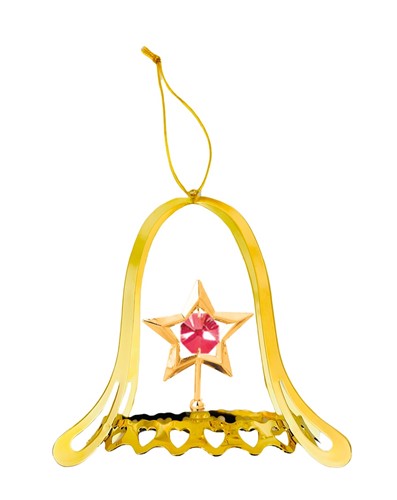 24K Gold Plated Cross In Tree Ornament W/Swarovski | Mascot USA