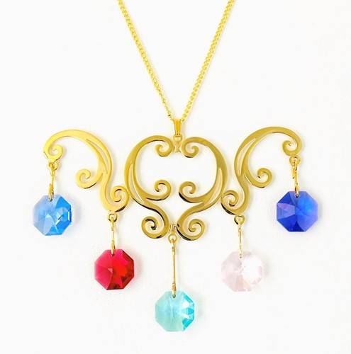 January Birthstone Swarovski Crystal Heart Pendant Necklace with Gift Box