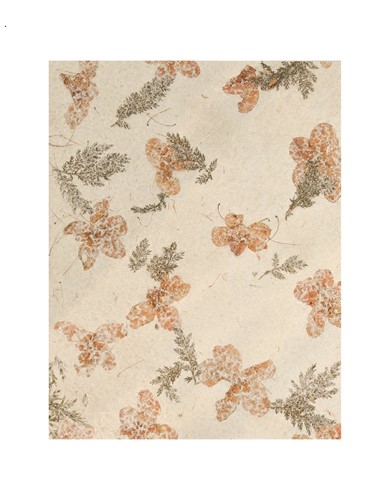 17" X 24" Handmade Thin XUAN( RICE) Flower Paper 70 GSM BROWN Color (1 Sheet)