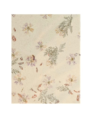 17" X 24" Handmade Thin XUAN( RICE) Flower Paper 70 GSM  Purple Color (1 Sheet)