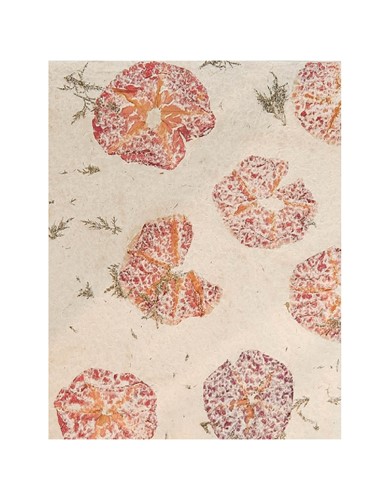 17" X 24" Handmade Thin XUAN( RICE) Flower Paper 70 GSM PINK Color (1 Sheet)