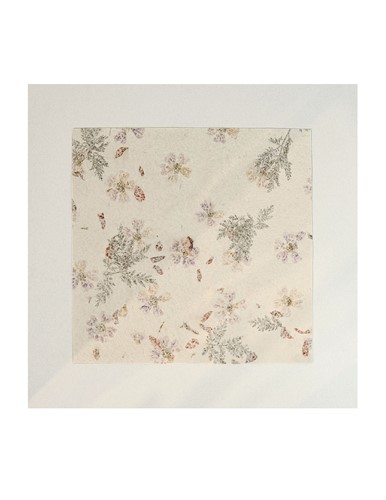 12" X 12" Handmade Thin XUAN( RICE) Flower Paper 70 GSM PURPLE Color (1 Sheet)