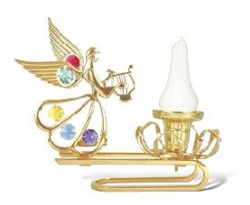 24k Gold-Plated Single Wing Votive Candle Holder (Tulip Glass Option)