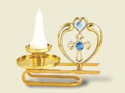 24K Gold Plated Hummingbird In Flower Ring Ornament W/Swarovski | Mascot USA